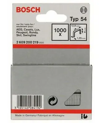 Скобы к степлеру Bosch 8 мм/тип 54 (1000 шт) (2609200219) 2609200219