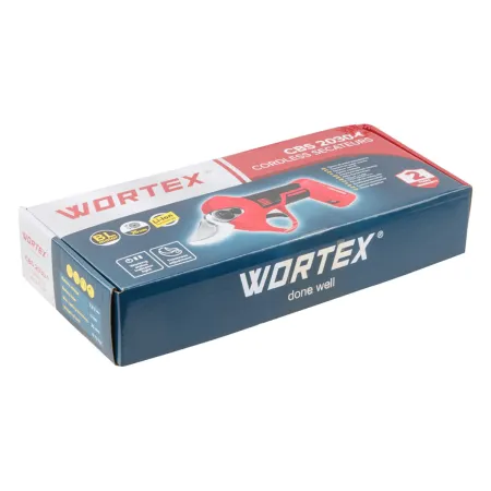 Аккумуляторный секатор WORTEX CBS 2030-1, 7.2 В, ветки до 25 мм 1334890