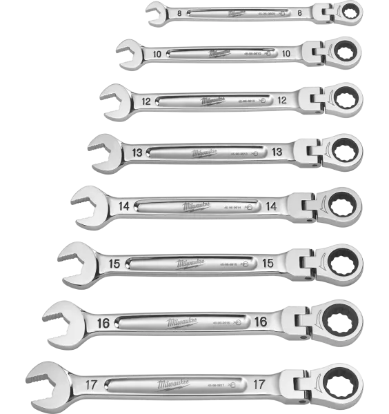 Набор ключей Milwaukee комбинированных MAXBITE с трещоткой и шарниром 7 шт 4932478557