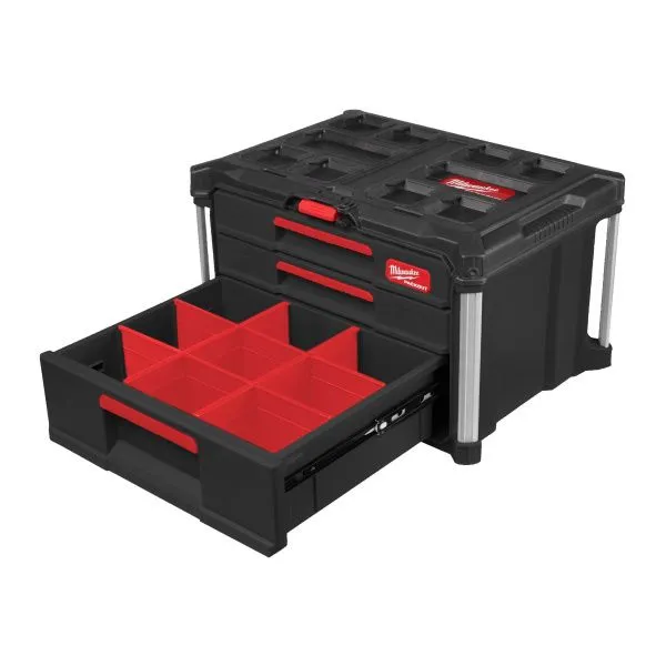 Ящик Milwaukee с 2+1 выдвижными отсеками PACKOUT™ 4932493190