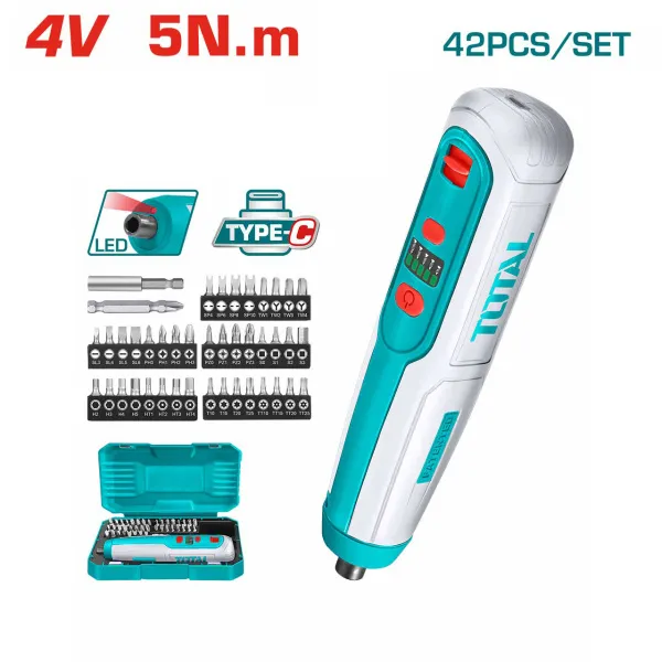 Отвертка аккумуляторная TOTAL TSDLI0406 TSDLI0406