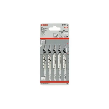 Пилка BOSCH для лобзика T 101 D Clean for Wood (в упаковке 5 шт.)