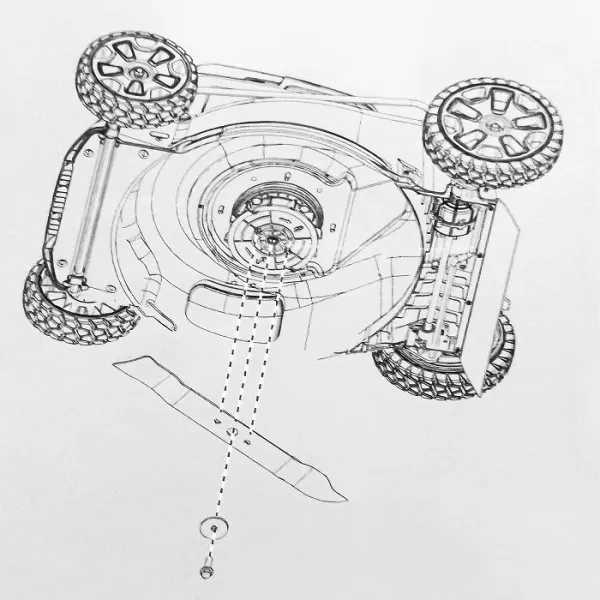 Нож 51см для газонокосилки Greenworks 2950007