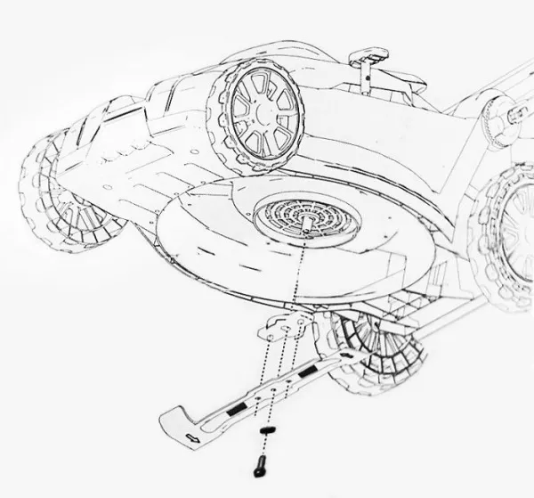 Нож 43 см для газонокосилки Greenworks, 220V 2949107