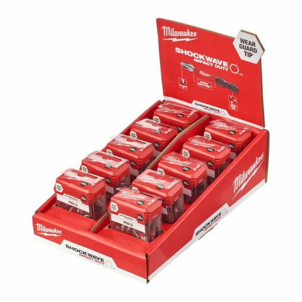 Биты Shockwave IMPACT DUTY™ PH2 Х 25 мм Milwaukee 4932430853