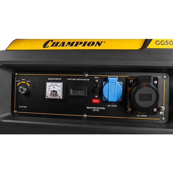 Генератор OHV 15 л.с., 25л, 5,0/5,5 кВт, эл.старт колеса GG5000EW