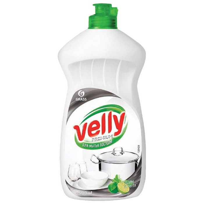 Средство для мытья посуды GraSS "Velly" Premium (Лайм и мята) 500 мл 125423