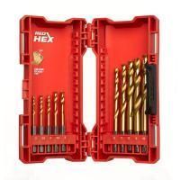 Набор сверл Milwaukee по металлу с хвостовиком 1/4'' Hex RED HEX HSS-TiN (10 шт) (3-10мм) (замена для 48894759) 4932493865