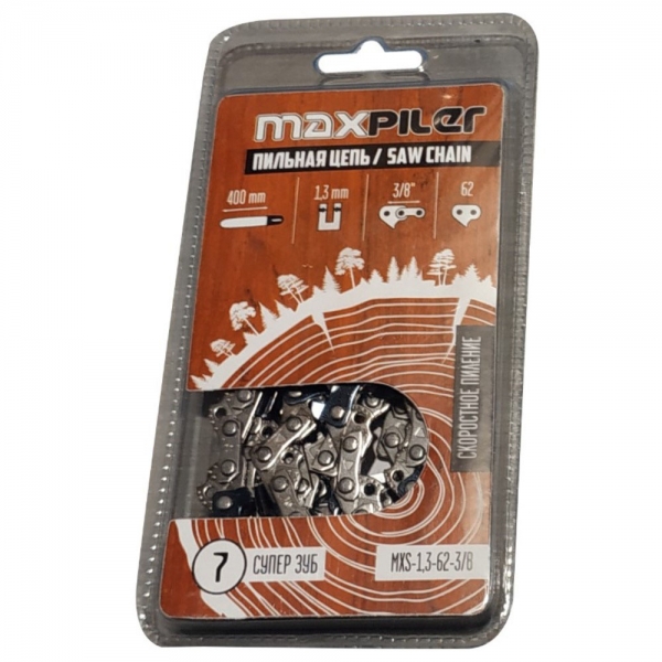Цепь пильная MXS, 450 мм., 18", 3/8", 1,3мм., 62 зв. Partner.Poulan 18 MXS-1,3-62-3/8