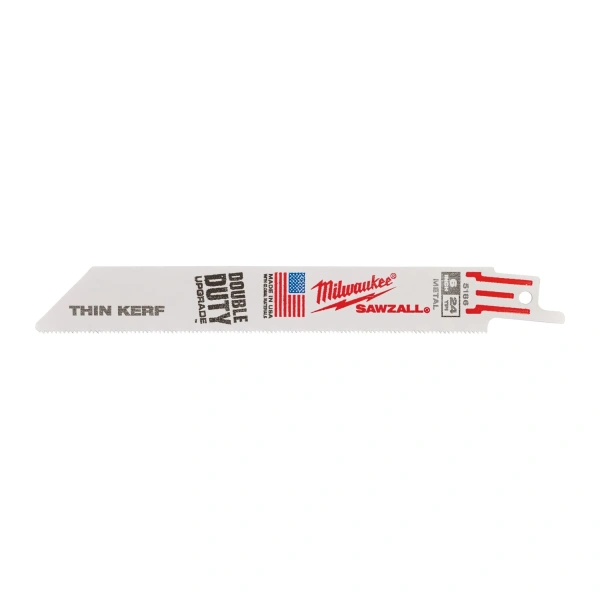 Полотно для сабельной пилы по металлу Milwaukee THIN KERF 150 мм/ шаг зуба 1.0 мм (5 шт) (экоупак.) (замена для 48005186) 48475186