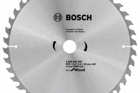 Диск пильный BOSCH для торцовок ECO 305-30  Wood 40 зуб.