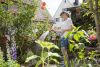 Комплект: Шланг спиральный Gardena 10 м для террас с фитингами для подключения и наконечником для полива 18424-20