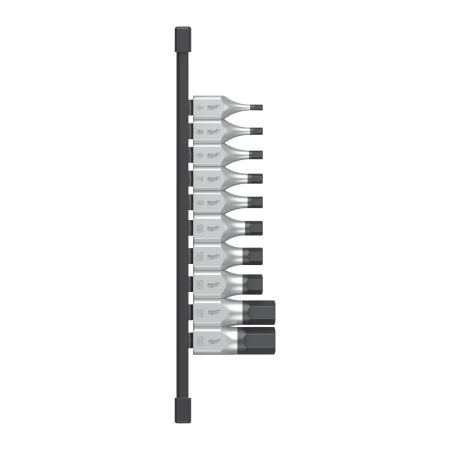 Головки Milwaukee 1/2" HEX набор 10ед. на планке (4-19мм) 4932480853
