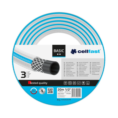 Шланг Cellfast BASIC 1/2" 20 м 3 слоя 10-400