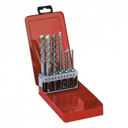 SDS-Plus M2 буры с 2-мя режущими кромками / кассета Набор из 10 буров SDS-Plus 4932352340