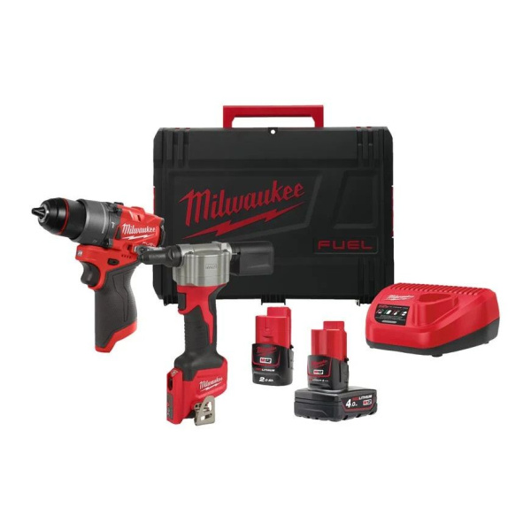 Набор аккумуляторных инструментов Milwaukee M12 FPP2D2-422X 4933480593