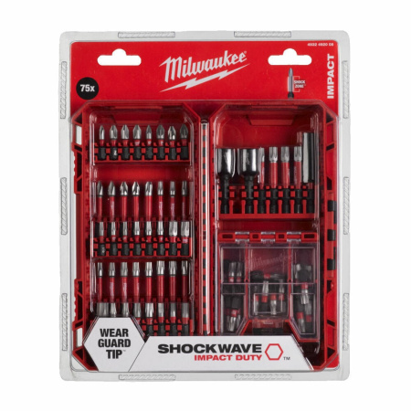Набор бит Milwaukee Shockwave Impact duty 75 предметов (замена для 4932471588) 4932492008