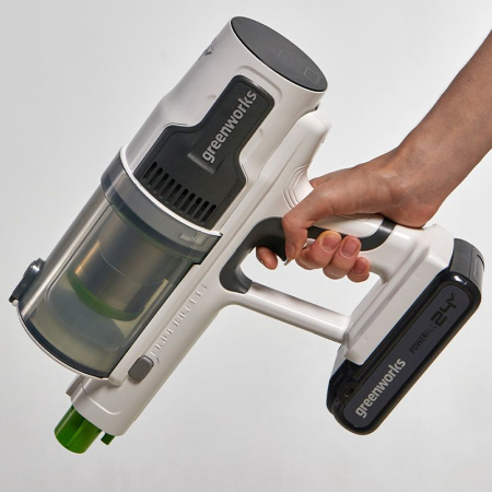 Пылесос вертикальный аккумуляторный Greenworks 24V G24SVK4D (1хАКБ 4Ач и ЗУ) 4701107UB