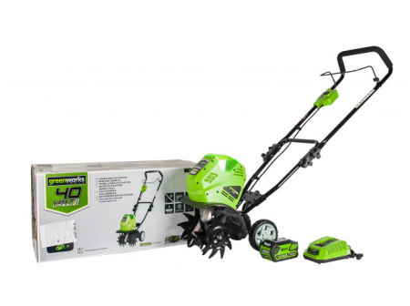 Культиватор аккумуляторный GreenWorks G40TLK4 G-MAX 27087VB Культиваторы