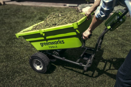 Садовая тележка самоходная Greenworks 40V G40GCK4 (1хАКБ 4 Ач и ЗУ) 106л 7400007UB