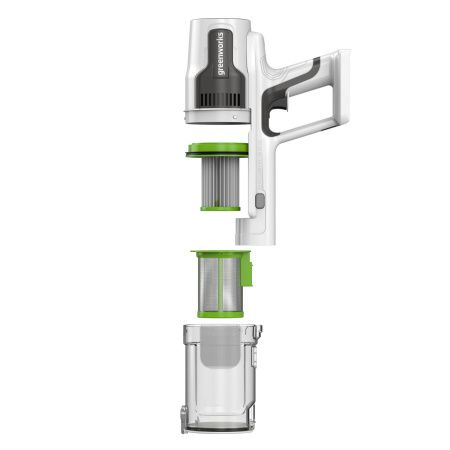 Пылесос вертикальный аккумуляторный Greenworks 24V SV24360 (1х АКБ и ЗУ) 4702107UB