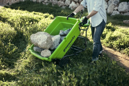 Садовая тележка самоходная Greenworks 40V G40GCK4 (1хАКБ 4 Ач и ЗУ) 106л 7400007UB