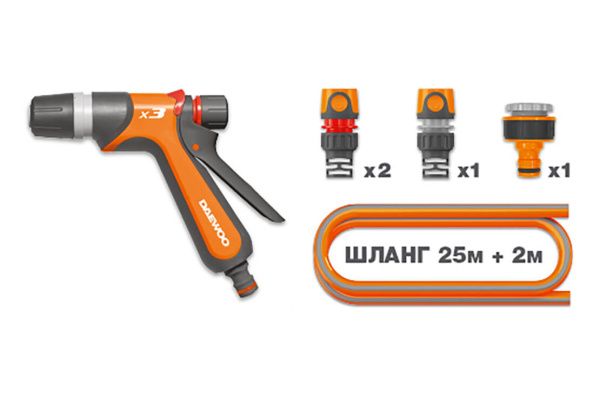 Катушка автоматическая со шлангом Auto Reel x25 и набором для полива DAEWOO DWR 3050 DWR 3050