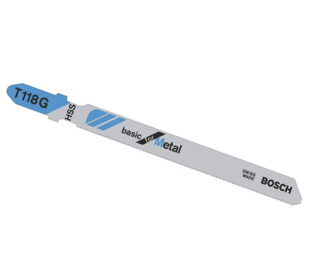 Пилка BOSCH для лобзика T 118 G Basik for Metal (в упаковке 5 шт.)
