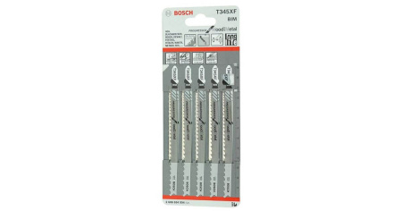 Пилка BOSCH для лобзика T 345 XF Progressor for Wood and Metal (в упаковке 5 шт.)