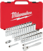 Набор метрических и дюймовых головок с воротком Milwaukee 1/4'' (50 предметов) 4932464944