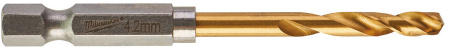 Сверло по металлу MILWAUKEE SWave HSS-G Ti. 4.2мм