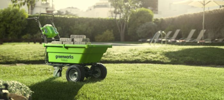 Садовая тележка самоходная Greenworks 40V G40GCK4 (1хАКБ 4 Ач и ЗУ) 106л 7400007UB