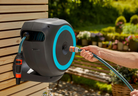 Катушка со шлангом настенная автоматическая Gardena Box RollUp S 18600-20