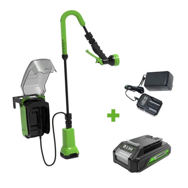 Насос аккумуляторный для полива из бочки Greenworks 24V G24SWP 3401007UA