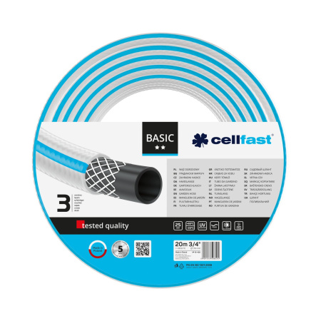 Шланг Cellfast BASIC 3/4" 20 м 3 слоя 10-420