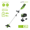 Триммер аккумуляторный Greenworks G40LTK4 (1хАКБ 4 Ач и ЗУ) 30см 2101507UB