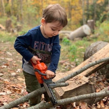 Детская бензопила Husqvarna, звук+работает цепь при нажатии на курок (снят с производства) 522 77 11-01