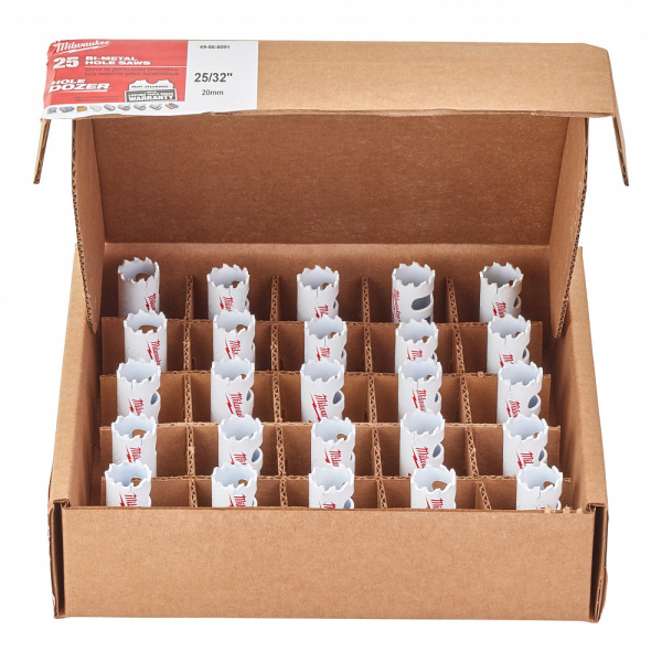 Hole Dozer™ бимметалические коронки. Многоштучная упаковка. Hole Dozer Holesaw - 44 mm - 25 pcs 49565155