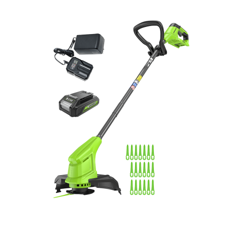 Триммер аккумуляторный Greenworks 24V G24LT251 (1хАКБ 2Ач и ЗУ)  2113307SA