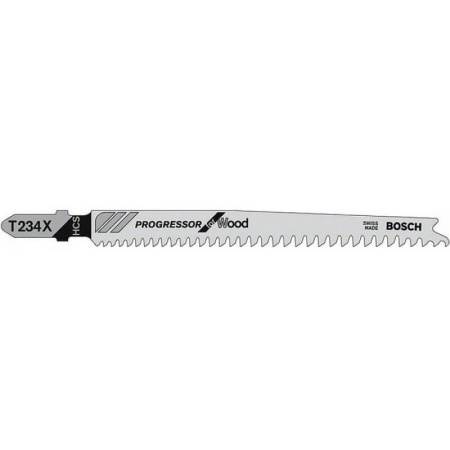 Пилка BOSCH для лобзика T 234 X Progressor for Wood (в упаковке 5 шт.)
