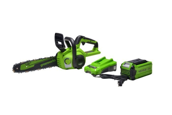 Цепная пила аккумуляторная Greenworks 40V G40CS30IIK2 (1xАКБ 2Ач и ЗУ) 30см  Цепные пилы