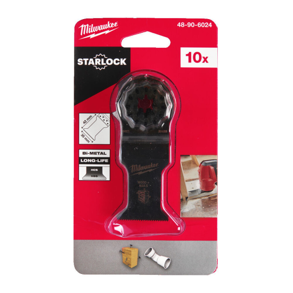 Полотно биметаллическое 35 мм по древесине с гвоздями 10 шт. Milwaukee 48906024