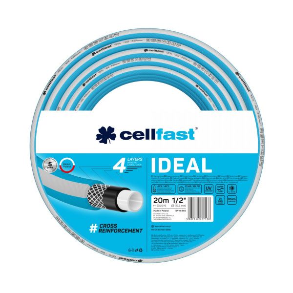 Шланг Cellfast IDEAL 1/2" 20 м 4 слоя 10-240