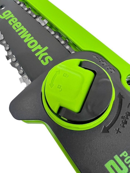 Цепная мини пила аккумуляторная Greenworks 24V GD24CSMNX (1хАКБ 2Ач и ЗУ) 15см 2008707UA Цепные пилы