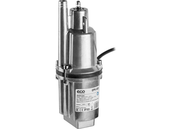 Насос вибрационный ECO CPV-332 (25м, верхний забор) (330Вт, 1300 л/ч, пров. 25м 3х0,75 мм2, аналог насоса Ручеек) EC4213-5