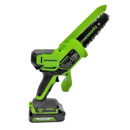 Цепная мини пила аккумуляторная Greenworks 24V GD24CSMNX (1хАКБ 2Ач и ЗУ) 15см 2008707UA Цепные пилы