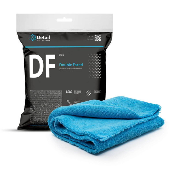 Салфетка микрофибровая Detail DF "Double Faced", двухсторонняя, 40х40 DT-0242