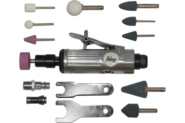 Пневмошлифмашина прямая FUBAG GL25000 + набор (кейс) 100101 100101