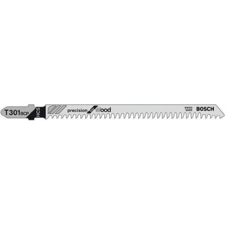 Пилка BOSCH для лобзика T 301 BCP Precision for Wood (в упаковке 5 шт.)