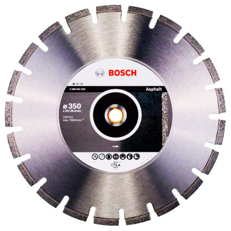 Алмазный круг BOSCH 350-20/25.4 Professional for Asphalt 2608602625
